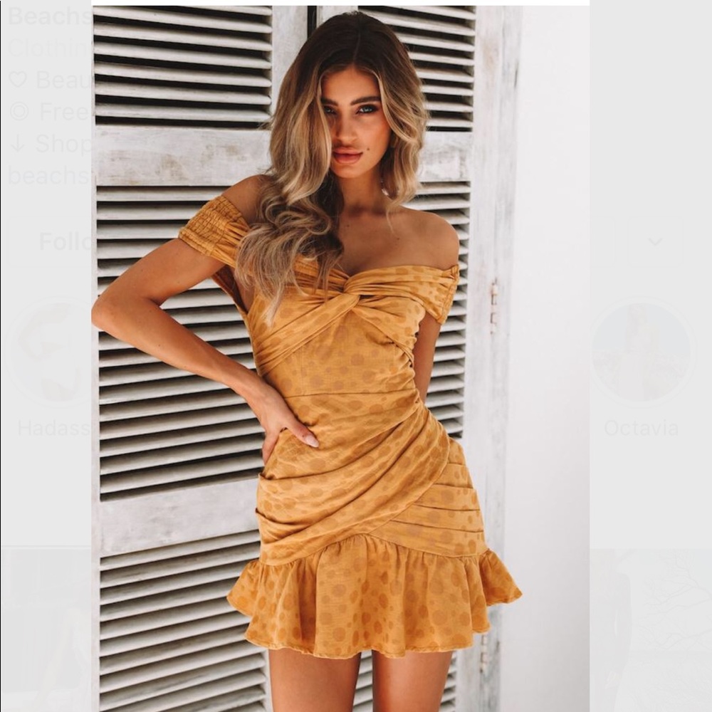 NWT off the shoulder mini dress carita dress